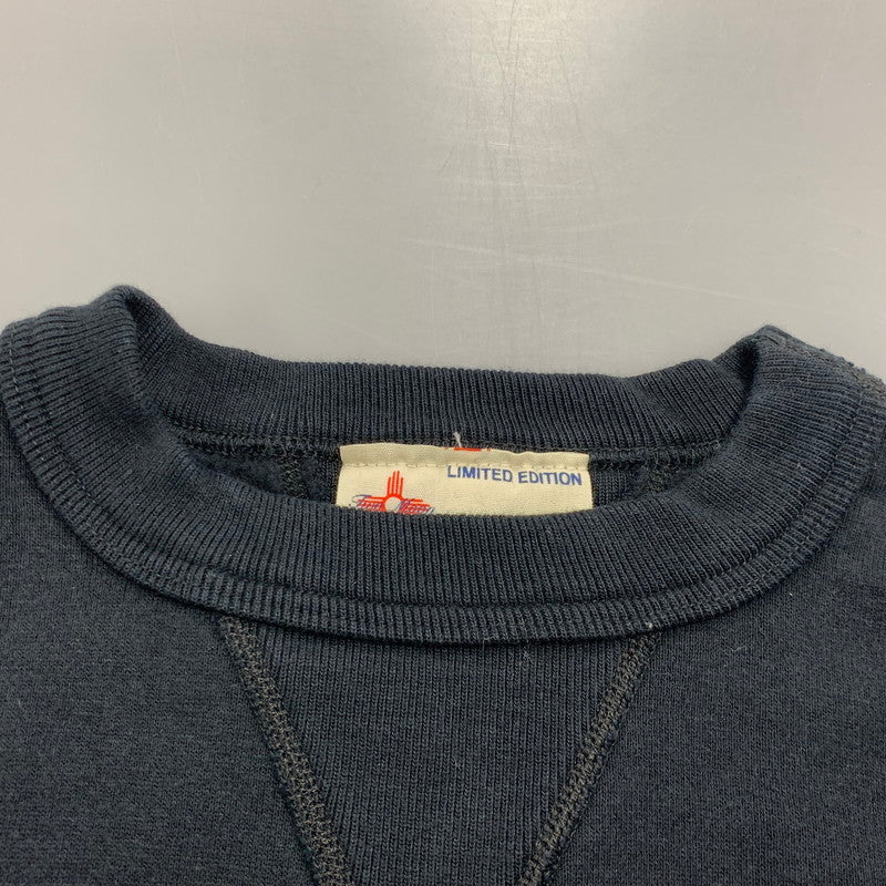 【中古美品】【メンズ】 TWO MOON トゥームーン 92022-79 両V丸胴スウェット トレーナー 長袖 トップス 145-260205-as-09-izu サイズ：40/42 カラー：ブラック 万代Net店