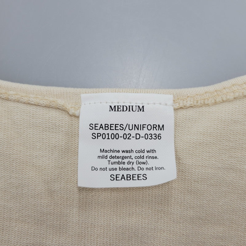 【中古美品】【メンズ】 SEABEES シービーズ HEAVY WEIGHT CARDIGAN 2523-SB35 ヘビーウェイト カーディガン 145-260206-as-17-izu サイズ：M カラー：ベージュ 万代Net店