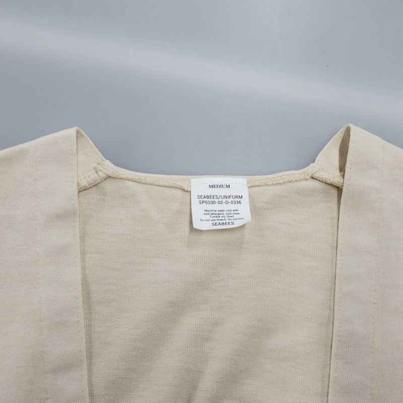 【中古美品】【メンズ】 SEABEES シービーズ HEAVY WEIGHT CARDIGAN 2523-SB35 ヘビーウェイト カーディガン 145-260206-as-17-izu サイズ：M カラー：ベージュ 万代Net店