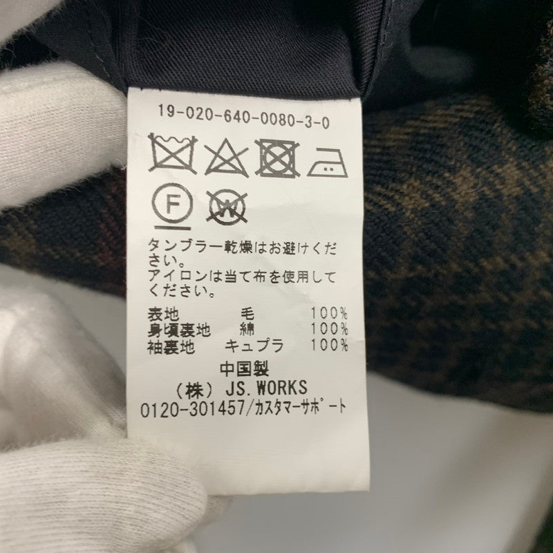 【中古品】【メンズ】 TRISECT2 BY JOURNAL STANDARD トライセクト2 ジャーナルスタンダード WOOL CHECK JACKET 19-020-640-0080 ウールチェックジャケット 147-260205-as-04-izu サイズ：S カラー：マルチカラー 万代Net店