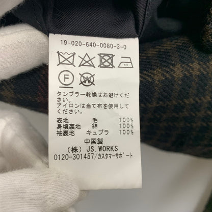 【中古品】【メンズ】 TRISECT2 BY JOURNAL STANDARD トライセクト2 ジャーナルスタンダード WOOL CHECK JACKET 19-020-640-0080 ウールチェックジャケット 147-260205-as-04-izu サイズ：S カラー：マルチカラー 万代Net店