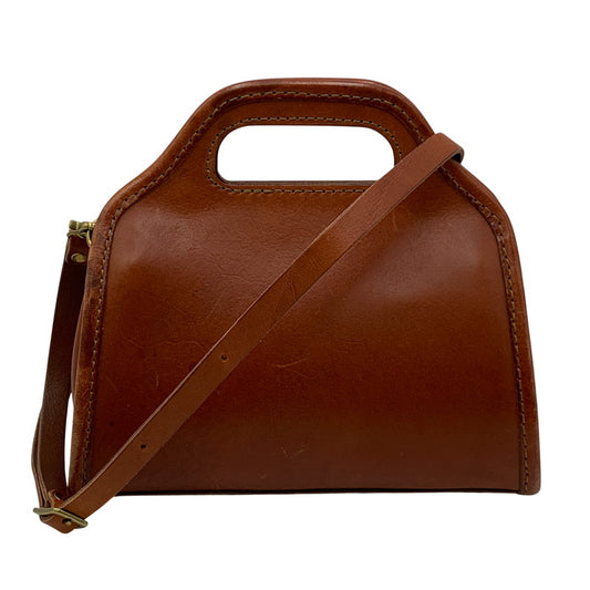 【現状渡し品】【レディース】 2WAY LEATHER BAG レザーバッグ ショルダー ハンド 鞄 カバン 188-260202-ay-02-izu カラー：ブラウン 万代Net店