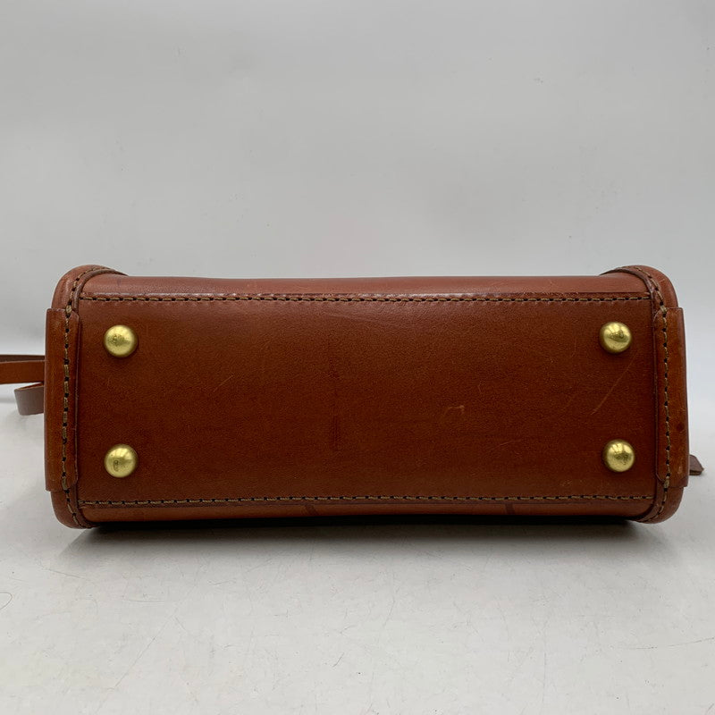 【現状渡し品】【レディース】 2WAY LEATHER BAG レザーバッグ ショルダー ハンド 鞄 カバン 188-260202-ay-02-izu カラー：ブラウン 万代Net店