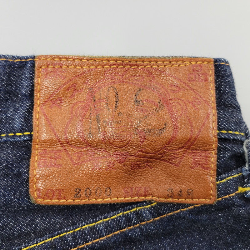 【中古品】【メンズ】 LOT 2000 NO2 DENIM SHORT PANTS デニム ショート パンツ 156-260204-ya-03-izu サイズ：34 カラー：インディゴ 万代Net店