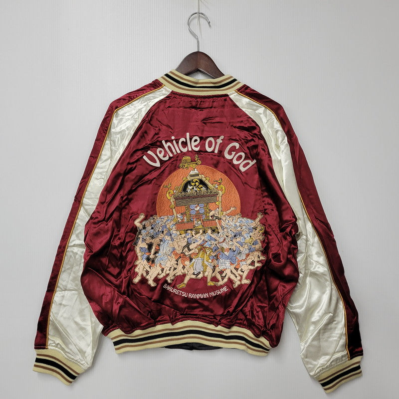 【中古美品】【メンズ】 B-R-M 爆裂爛漫娘 神輿×梟 SOUVENIR JACKET スーベニア ジャケット アウター 長袖 145-260202-kh-10-izu サイズ：42 カラー：ブラック×レッド系 万代Net店