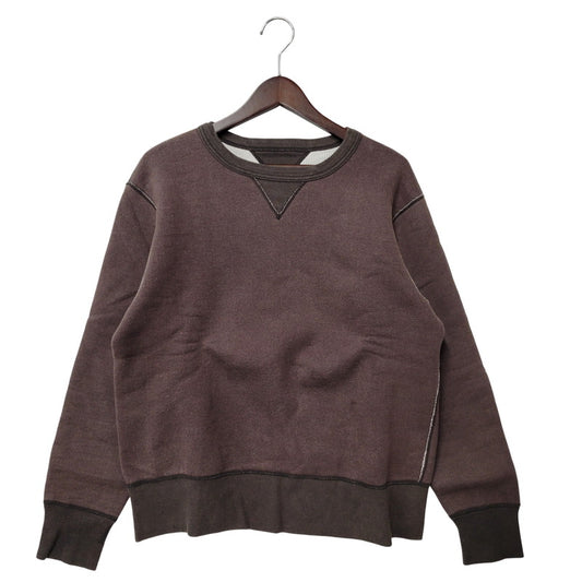 【中古品】【メンズ】 BARNS バーンズ CREWNECK SWEAT クルーネック スウェット 両V トレーナー 長袖 トップス 145-260206-as-03-izu サイズ：M カラー：ブラウン 万代Net店