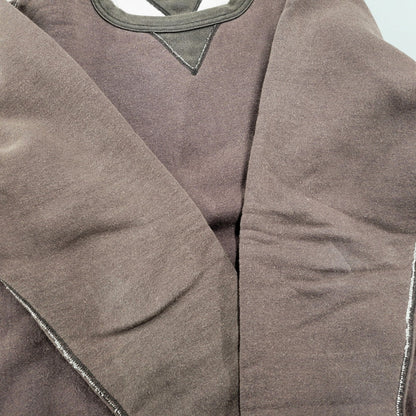 【中古品】【メンズ】 BARNS バーンズ CREWNECK SWEAT クルーネック スウェット 両V トレーナー 長袖 トップス 145-260206-as-03-izu サイズ：M カラー：ブラウン 万代Net店