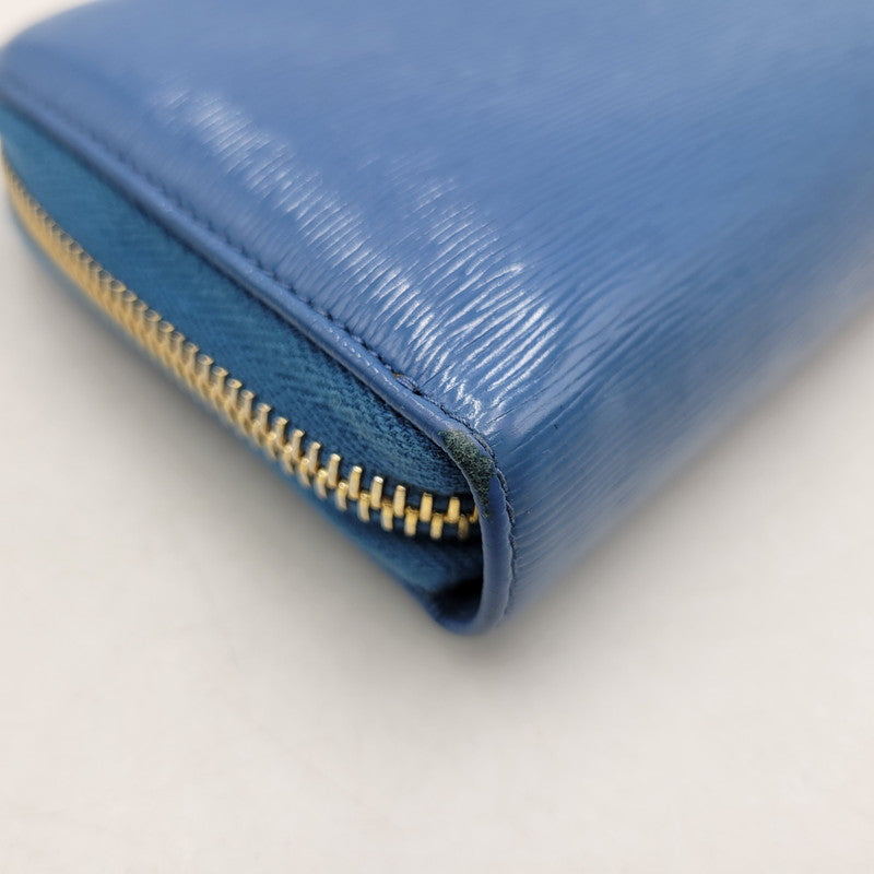 【中古品】【メンズ/レディース】 PRADA プラダ SAFFIANO 1ML506 サフィアーノ ラウンドファスナー 長財布 181-260205-as-18-izu カラー：ブルー 万代Net店