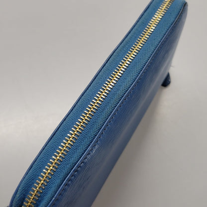 【中古品】【メンズ/レディース】 PRADA プラダ SAFFIANO 1ML506 サフィアーノ ラウンドファスナー 長財布 181-260205-as-18-izu カラー：ブルー 万代Net店