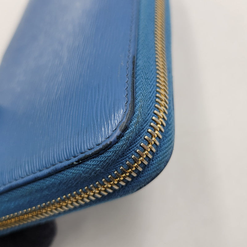 【中古品】【メンズ/レディース】 PRADA プラダ SAFFIANO 1ML506 サフィアーノ ラウンドファスナー 長財布 181-260205-as-18-izu カラー：ブルー 万代Net店