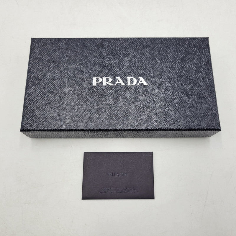 【中古品】【メンズ/レディース】 PRADA プラダ SAFFIANO 1ML506 サフィアーノ ラウンドファスナー 長財布 181-260205-as-18-izu カラー：ブルー 万代Net店