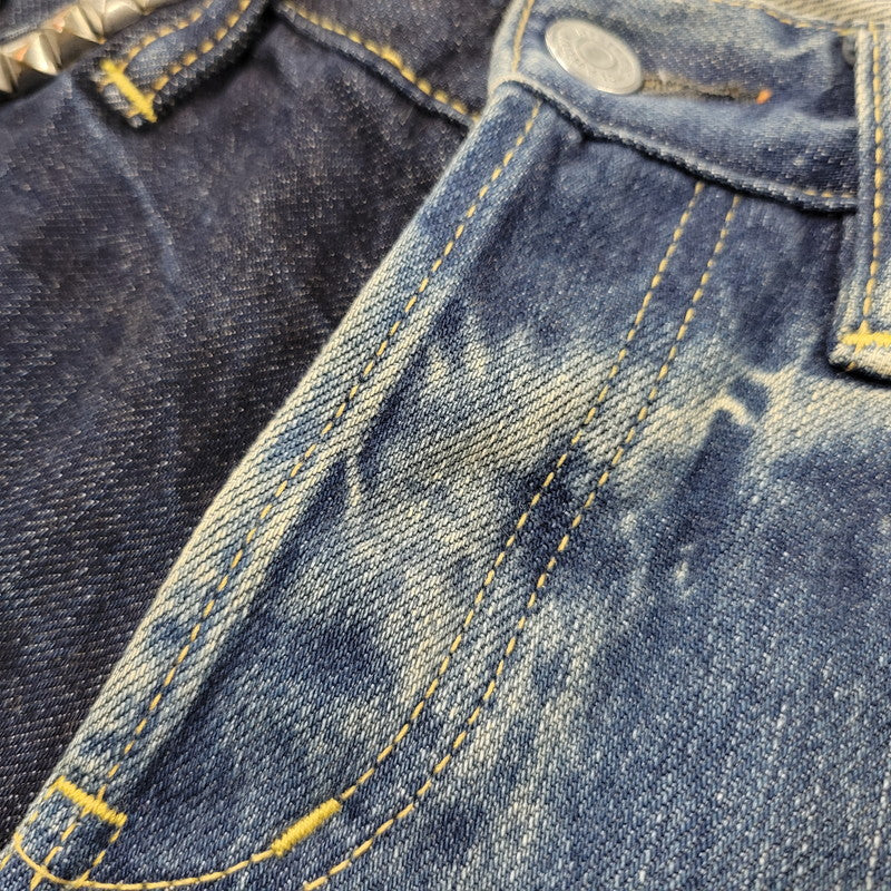 【中古品】【メンズ】 0241AP12 HRLR加工 STRAIGHT DENIM PANTS ストレート デニム パンツ ズボン ボトムス 151-260204-ya-04-izu サイズ：29×32 カラー：インディゴ 万代Net店