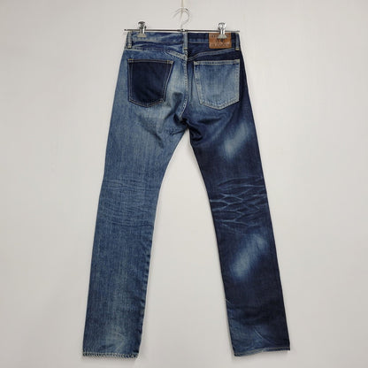 【中古品】【メンズ】 0241AP12 HRLR加工 STRAIGHT DENIM PANTS ストレート デニム パンツ ズボン ボトムス 151-260204-ya-04-izu サイズ：29×32 カラー：インディゴ 万代Net店
