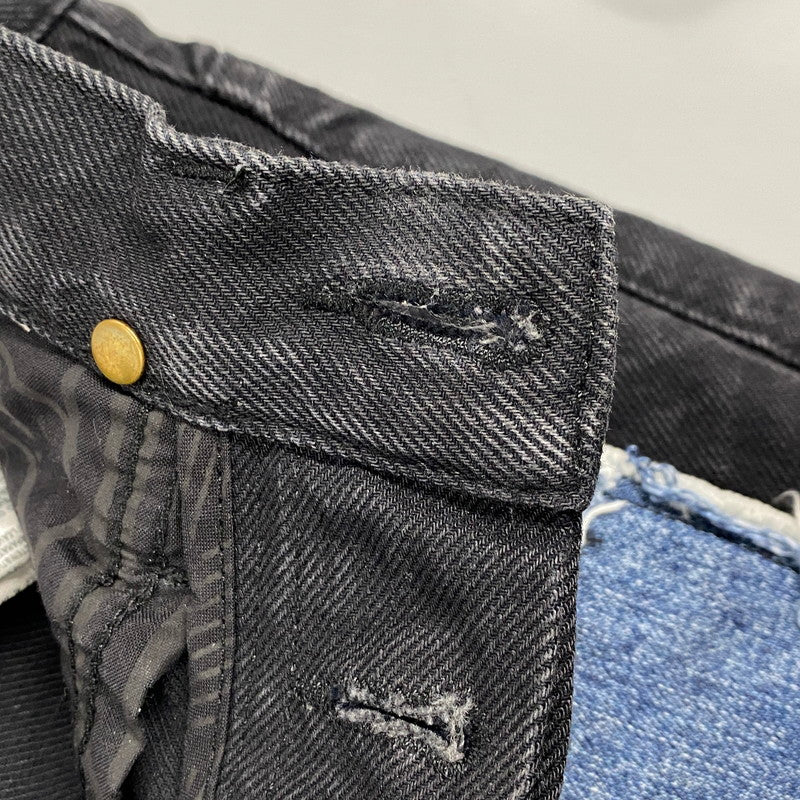 【中古品】【メンズ】 CRASH PATCHWORK BLACK DENIM PANTS クラッシュパッチワークブラックデニムパンツ 152-260204-tt-06-izu サイズ：26 カラー：ブラック 万代Net店