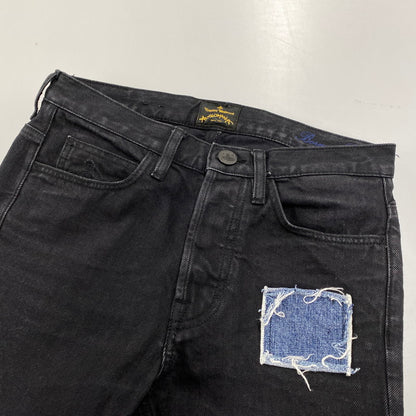 【中古品】【メンズ】 CRASH PATCHWORK BLACK DENIM PANTS クラッシュパッチワークブラックデニムパンツ 152-260204-tt-06-izu サイズ：26 カラー：ブラック 万代Net店