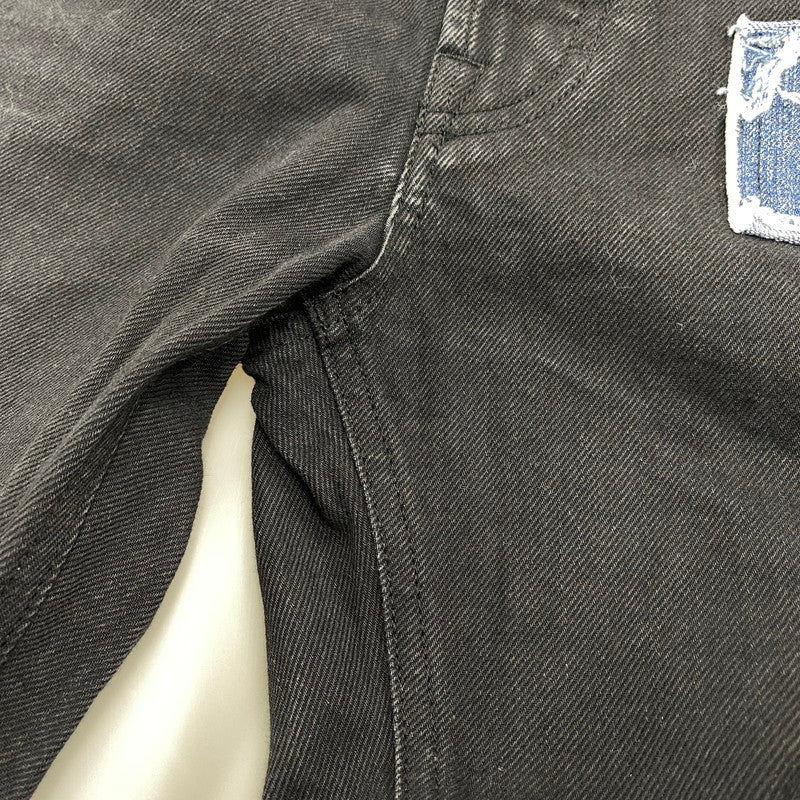 【中古品】【メンズ】 CRASH PATCHWORK BLACK DENIM PANTS クラッシュパッチワークブラックデニムパンツ 152-260204-tt-06-izu サイズ：26 カラー：ブラック 万代Net店