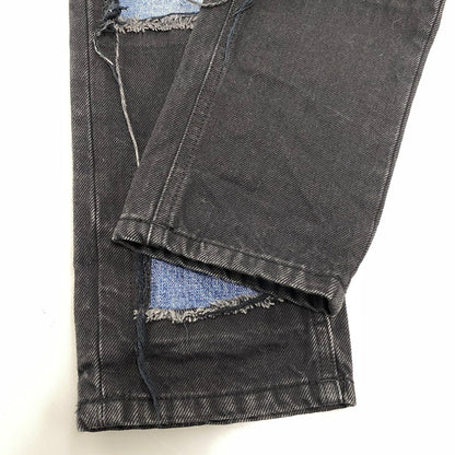 【中古品】【メンズ】 CRASH PATCHWORK BLACK DENIM PANTS クラッシュパッチワークブラックデニムパンツ 152-260204-tt-06-izu サイズ：26 カラー：ブラック 万代Net店