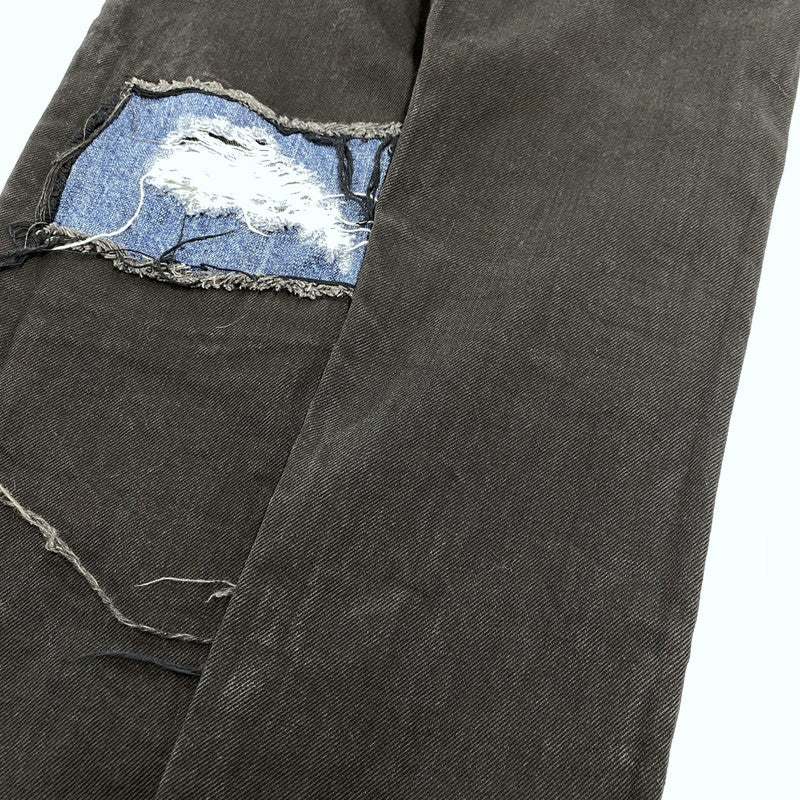 【中古品】【メンズ】 CRASH PATCHWORK BLACK DENIM PANTS クラッシュパッチワークブラックデニムパンツ 152-260204-tt-06-izu サイズ：26 カラー：ブラック 万代Net店