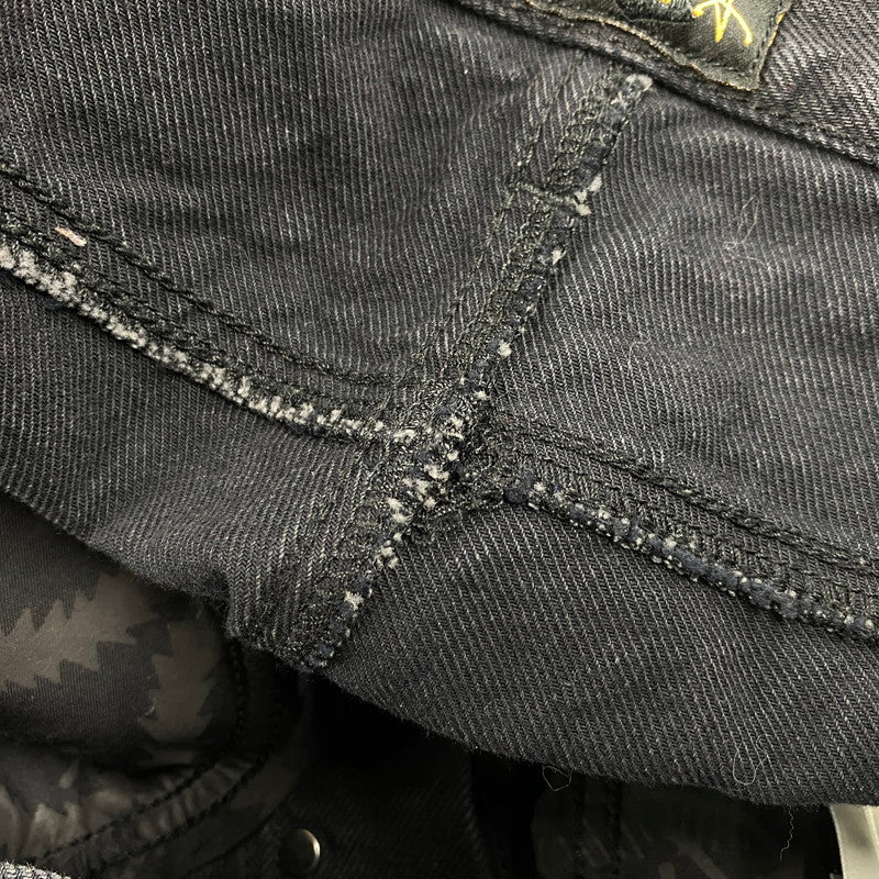 【中古品】【メンズ】 CRASH PATCHWORK BLACK DENIM PANTS クラッシュパッチワークブラックデニムパンツ 152-260204-tt-06-izu サイズ：26 カラー：ブラック 万代Net店