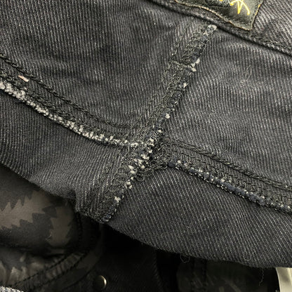 【中古品】【メンズ】 CRASH PATCHWORK BLACK DENIM PANTS クラッシュパッチワークブラックデニムパンツ 152-260204-tt-06-izu サイズ：26 カラー：ブラック 万代Net店