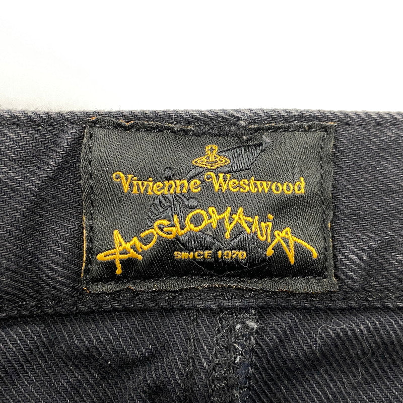 【中古品】【メンズ】 CRASH PATCHWORK BLACK DENIM PANTS クラッシュパッチワークブラックデニムパンツ 152-260204-tt-06-izu サイズ：26 カラー：ブラック 万代Net店