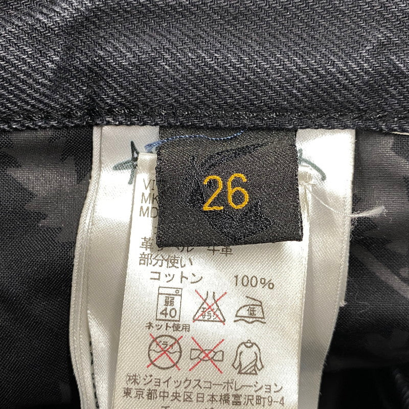 【中古品】【メンズ】 CRASH PATCHWORK BLACK DENIM PANTS クラッシュパッチワークブラックデニムパンツ 152-260204-tt-06-izu サイズ：26 カラー：ブラック 万代Net店