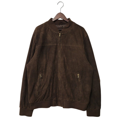 【中古品】【メンズ】 SUEDE BLOUSON JACKET スエード ブルゾン ジャケット アウター 長袖 146-260202-kh-04-izu サイズ：58 カラー：ブラウン 万代Net店