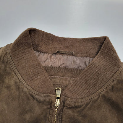 【中古品】【メンズ】 SUEDE BLOUSON JACKET スエード ブルゾン ジャケット アウター 長袖 146-260202-kh-04-izu サイズ：58 カラー：ブラウン 万代Net店