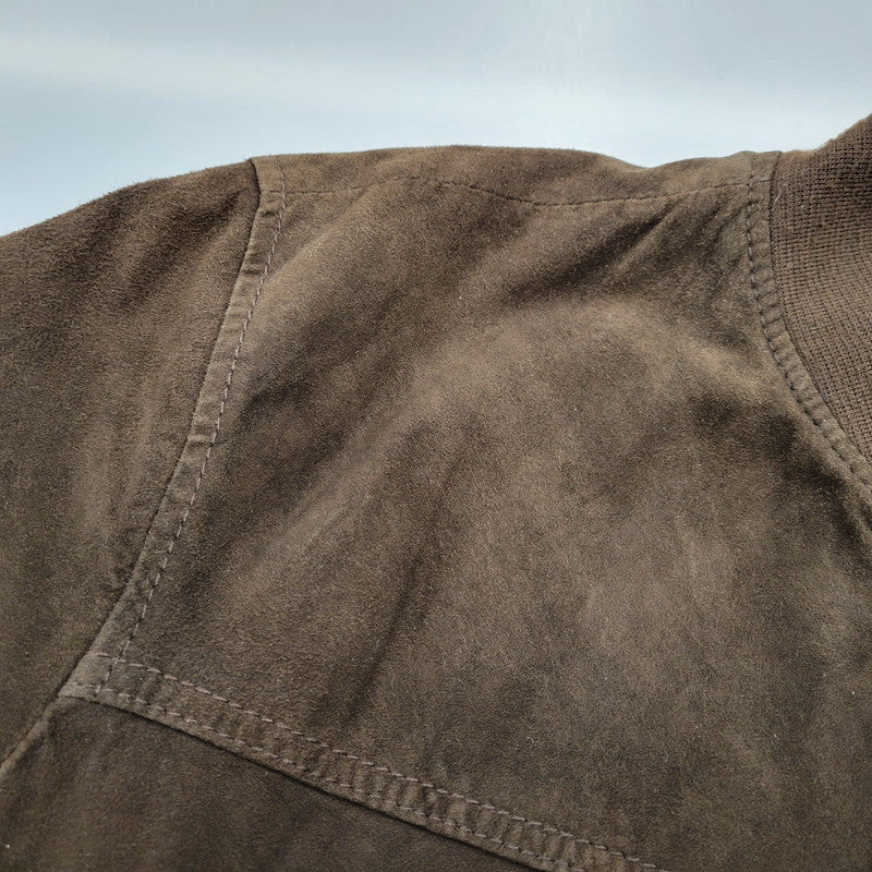 【中古品】【メンズ】 SUEDE BLOUSON JACKET スエード ブルゾン ジャケット アウター 長袖 146-260202-kh-04-izu サイズ：58 カラー：ブラウン 万代Net店