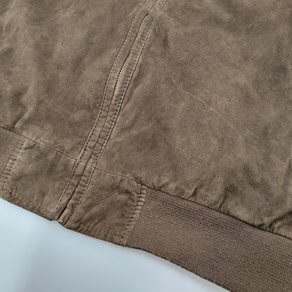 【中古品】【メンズ】 SUEDE BLOUSON JACKET スエード ブルゾン ジャケット アウター 長袖 146-260202-kh-04-izu サイズ：58 カラー：ブラウン 万代Net店