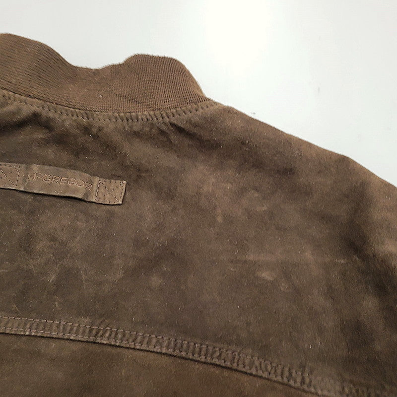 【中古品】【メンズ】 SUEDE BLOUSON JACKET スエード ブルゾン ジャケット アウター 長袖 146-260202-kh-04-izu サイズ：58 カラー：ブラウン 万代Net店