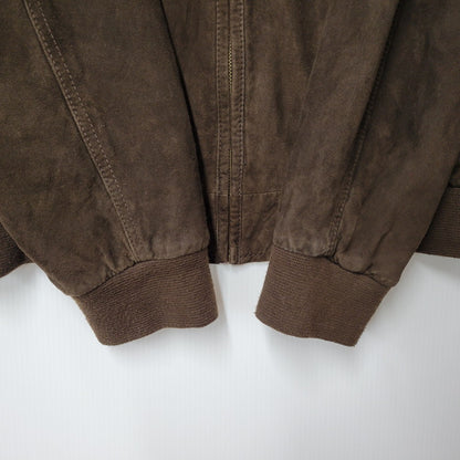【中古品】【メンズ】 SUEDE BLOUSON JACKET スエード ブルゾン ジャケット アウター 長袖 146-260202-kh-04-izu サイズ：58 カラー：ブラウン 万代Net店