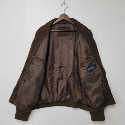 【中古品】【メンズ】 SUEDE BLOUSON JACKET スエード ブルゾン ジャケット アウター 長袖 146-260202-kh-04-izu サイズ：58 カラー：ブラウン 万代Net店