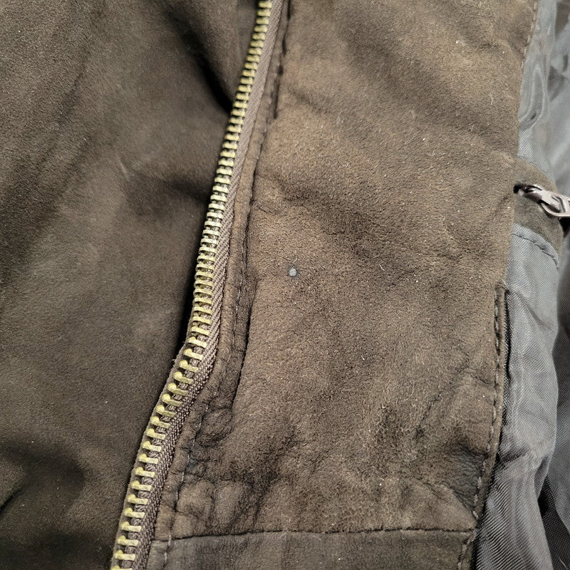 【中古品】【メンズ】 SUEDE BLOUSON JACKET スエード ブルゾン ジャケット アウター 長袖 146-260202-kh-04-izu サイズ：58 カラー：ブラウン 万代Net店