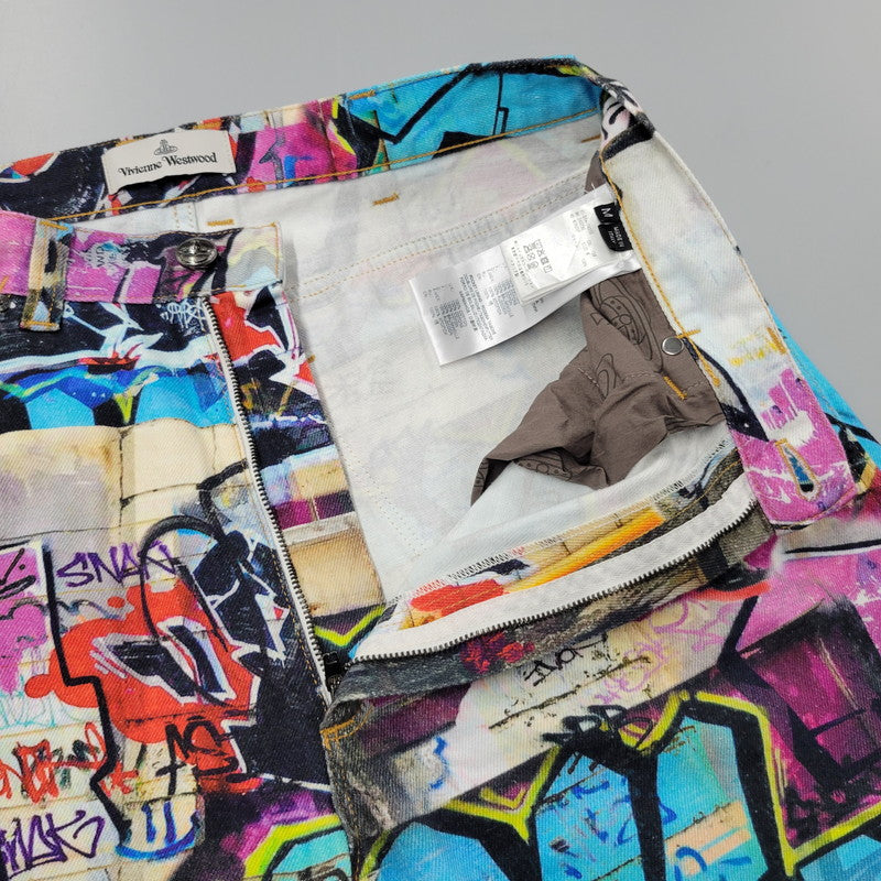 【中古品】【メンズ】 GRAFFITI DENIM PANTS グラフィティ デニムパンツ ズボン ボトムス 152-260204-ya-05-izu サイズ：M カラー：マルチ 万代Net店