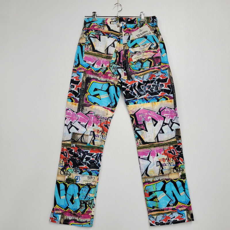 【中古品】【メンズ】 GRAFFITI DENIM PANTS グラフィティ デニムパンツ ズボン ボトムス 152-260204-ya-05-izu サイズ：M カラー：マルチ 万代Net店