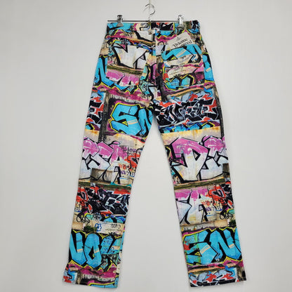【中古品】【メンズ】 GRAFFITI DENIM PANTS グラフィティ デニムパンツ ズボン ボトムス 152-260204-ya-05-izu サイズ：M カラー：マルチ 万代Net店