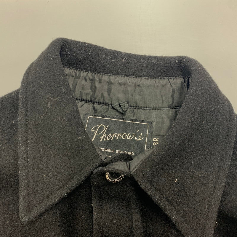 【中古品】【メンズ】 PHERROWS フェローズ WOOL CPO SHIRT JACKET ウールCPOシャツジャケット アウター 145-260205-tt-07-izu サイズ：38R カラー：ブラック 万代Net店