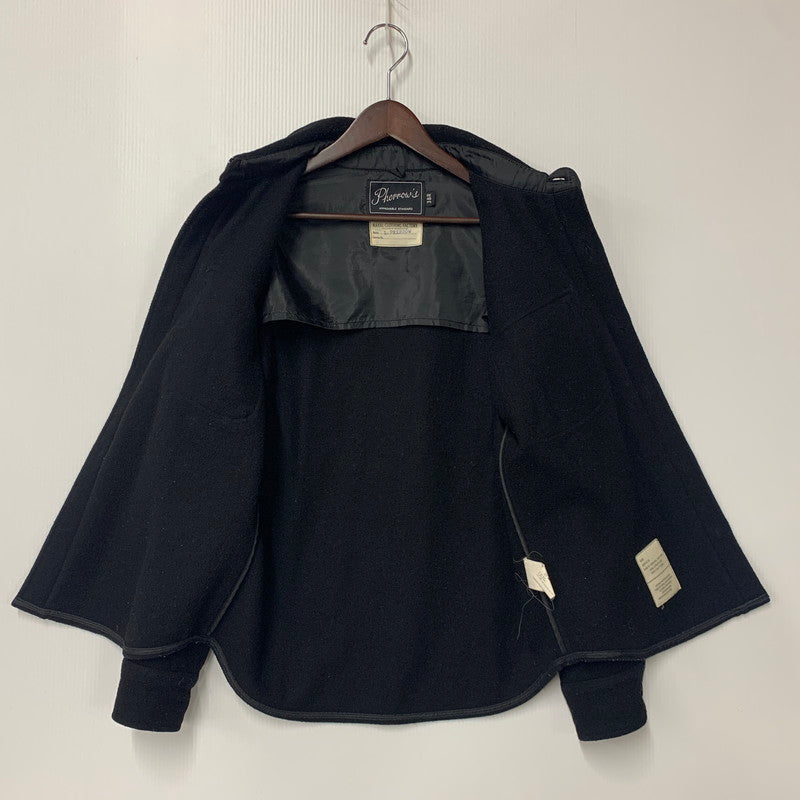 【中古品】【メンズ】 PHERROWS フェローズ WOOL CPO SHIRT JACKET ウールCPOシャツジャケット アウター 145-260205-tt-07-izu サイズ：38R カラー：ブラック 万代Net店