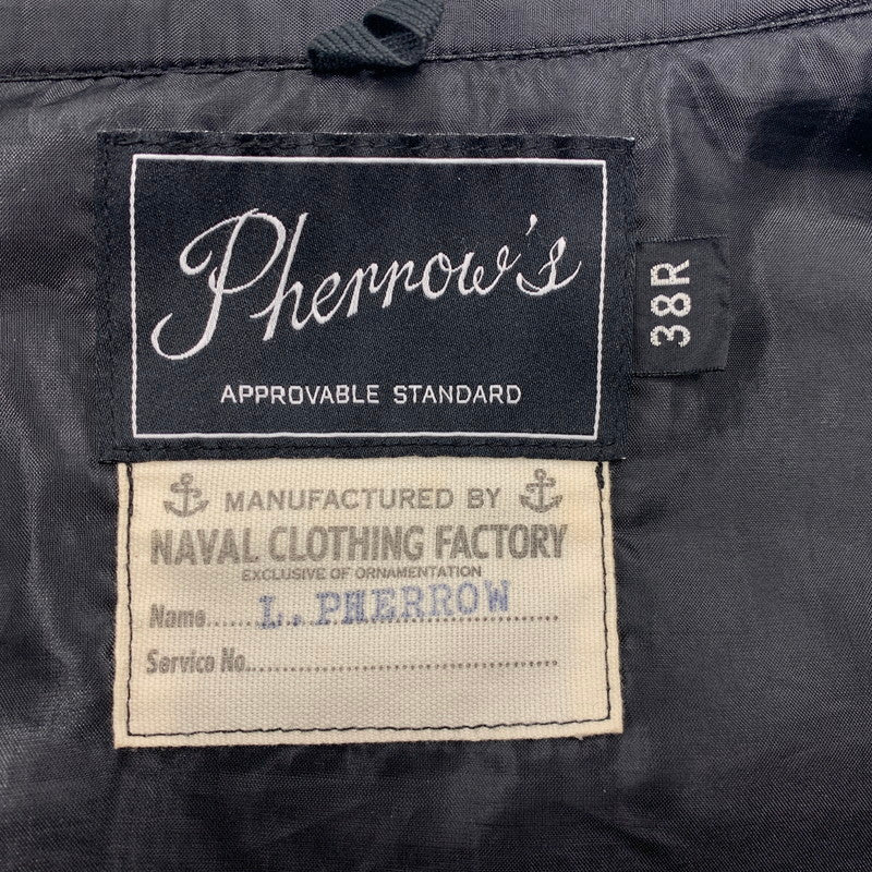 【中古品】【メンズ】 PHERROWS フェローズ WOOL CPO SHIRT JACKET ウールCPOシャツジャケット アウター 145-260205-tt-07-izu サイズ：38R カラー：ブラック 万代Net店