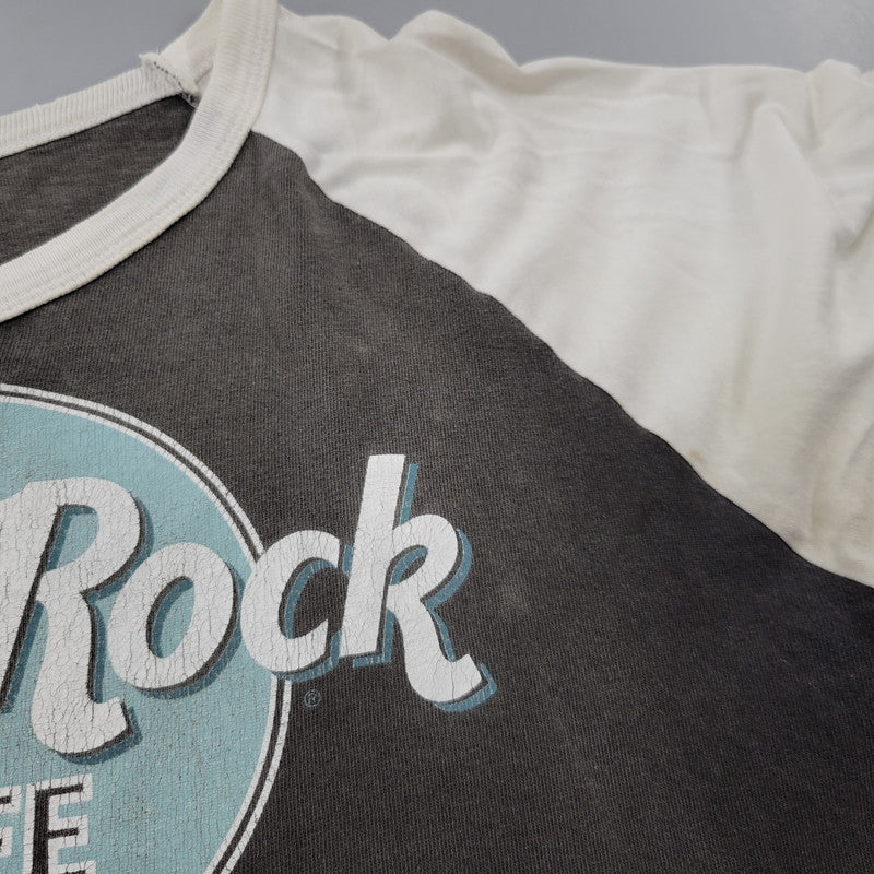 【現状渡し品】【メンズ】 HARD ROCK CAFE ハードロックカフェ RAGLAN SLEEVE TEE ラグラン スリーブ Tシャツ 146-260801-as-20-izu カラー：グレー×ホワイト 万代Net店