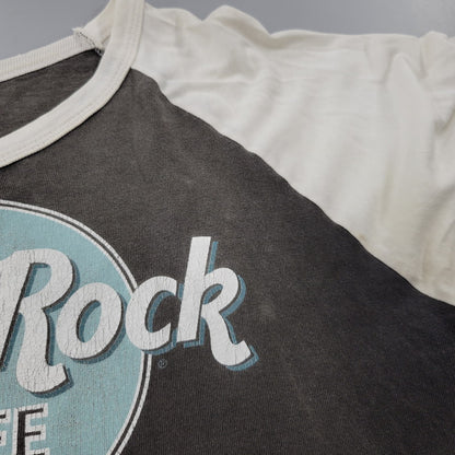 【現状渡し品】【メンズ】 HARD ROCK CAFE ハードロックカフェ RAGLAN SLEEVE TEE ラグラン スリーブ Tシャツ 146-260801-as-20-izu カラー：グレー×ホワイト 万代Net店