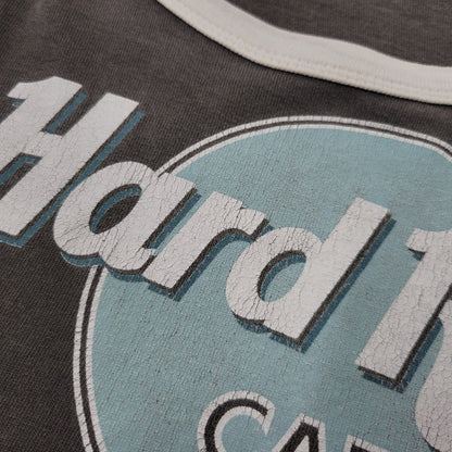 【現状渡し品】【メンズ】 HARD ROCK CAFE ハードロックカフェ RAGLAN SLEEVE TEE ラグラン スリーブ Tシャツ 146-260801-as-20-izu カラー：グレー×ホワイト 万代Net店
