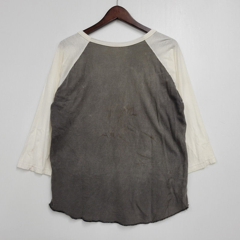 【現状渡し品】【メンズ】 HARD ROCK CAFE ハードロックカフェ RAGLAN SLEEVE TEE ラグラン スリーブ Tシャツ 146-260801-as-20-izu カラー：グレー×ホワイト 万代Net店