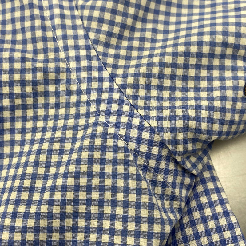 【中古品】【メンズ】 POLO BEAR CHECK LS SHIRT ポロベア チェック ロングスリーブ シャツ 長袖 トップス 147-260206-kh-10-izu サイズ：M カラー：ブルー×ホワイト 万代Net店