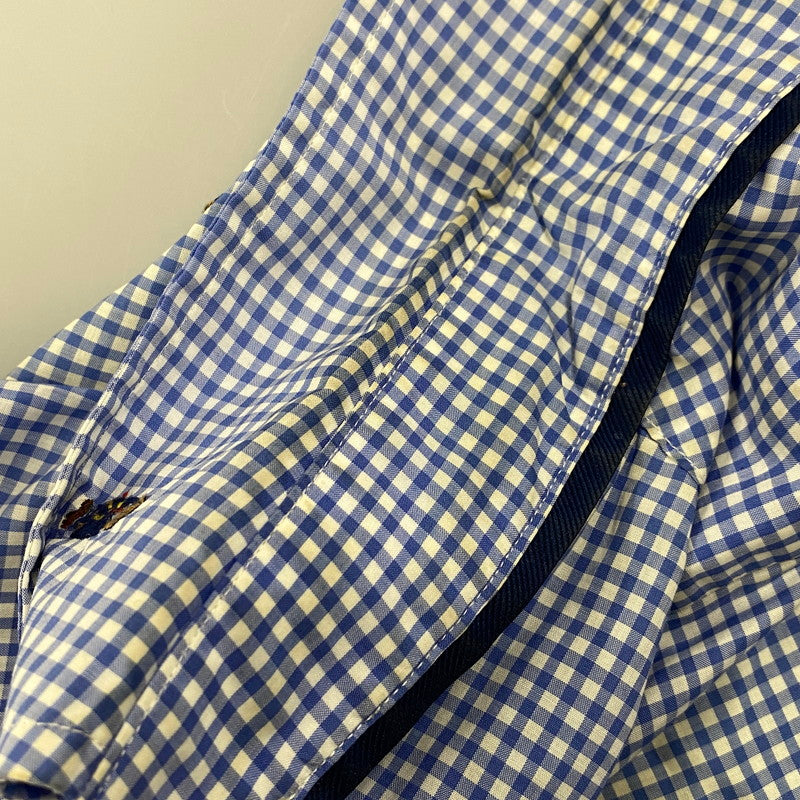【中古品】【メンズ】 POLO BEAR CHECK LS SHIRT ポロベア チェック ロングスリーブ シャツ 長袖 トップス 147-260206-kh-10-izu サイズ：M カラー：ブルー×ホワイト 万代Net店
