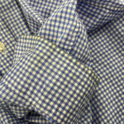 【中古品】【メンズ】 POLO BEAR CHECK LS SHIRT ポロベア チェック ロングスリーブ シャツ 長袖 トップス 147-260206-kh-10-izu サイズ：M カラー：ブルー×ホワイト 万代Net店
