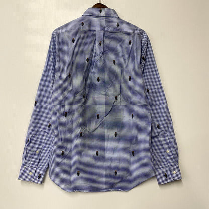 【中古品】【メンズ】 POLO BEAR CHECK LS SHIRT ポロベア チェック ロングスリーブ シャツ 長袖 トップス 147-260206-kh-10-izu サイズ：M カラー：ブルー×ホワイト 万代Net店