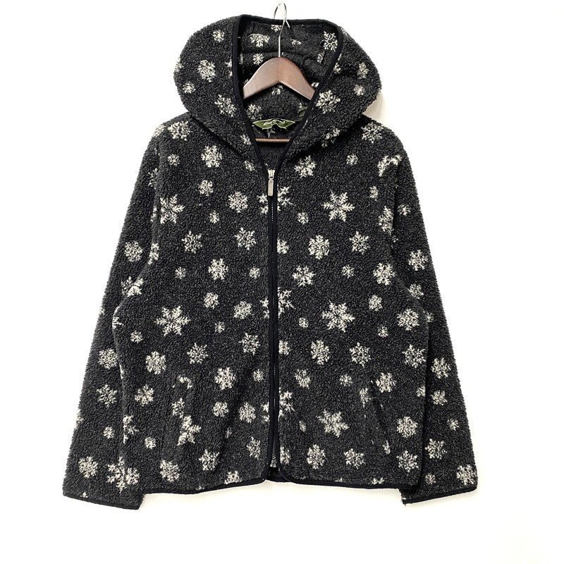 【中古品】【メンズ】 SNOW FLAKE HOODED FLEECE JACKET フーデッド フリースジャケット アウター 144-260206-as-27-izu サイズ：L カラー：ブラック 万代Net店