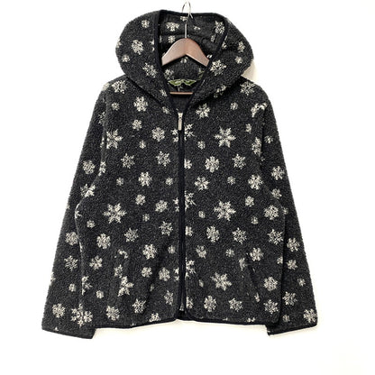 【中古品】【メンズ】 SNOW FLAKE HOODED FLEECE JACKET フーデッド フリースジャケット アウター 144-260206-as-27-izu サイズ：L カラー：ブラック 万代Net店